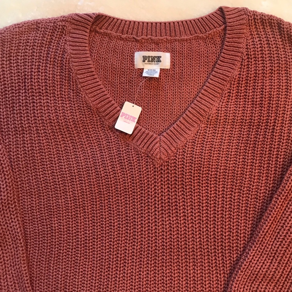 Last🍁Pink Victoria’s Secret BOYFRIEND V-NECK - Picture 2 of 4